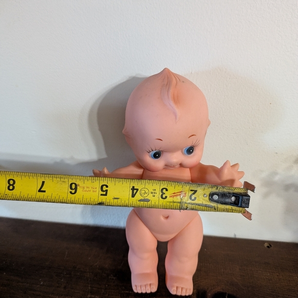 Vintage 1970s Soft Vinyl Poseable Kewpie Doll 8" Tall Squeaker Squeaky Toy Baby - Picture 12 of 12